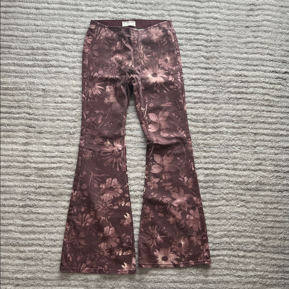Free People Mauve Floral Pants